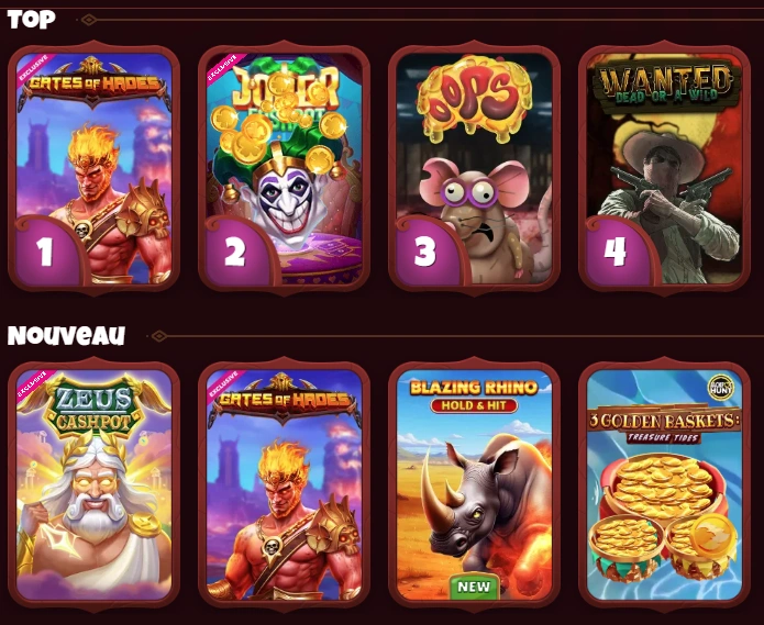 Jeux de casino Magius